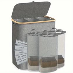 Jumpeak Wäschebox wäschekorb 3 fächer,wäschekorb mit günstig online kaufen