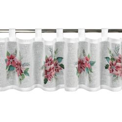 Eurofirany Scheibengardine Kurzgardine mit Weihnachtsmotiv, Schlaufen günstig online kaufen