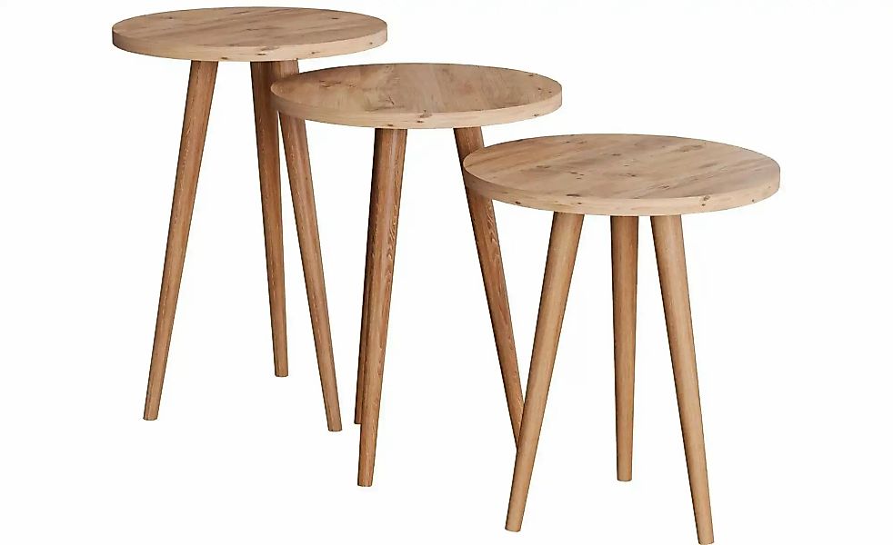 Couchtisch 3er-Set  Mirola ¦ holzfarben ¦ Maße (cm): B: 34 H: 52 Tische > C günstig online kaufen