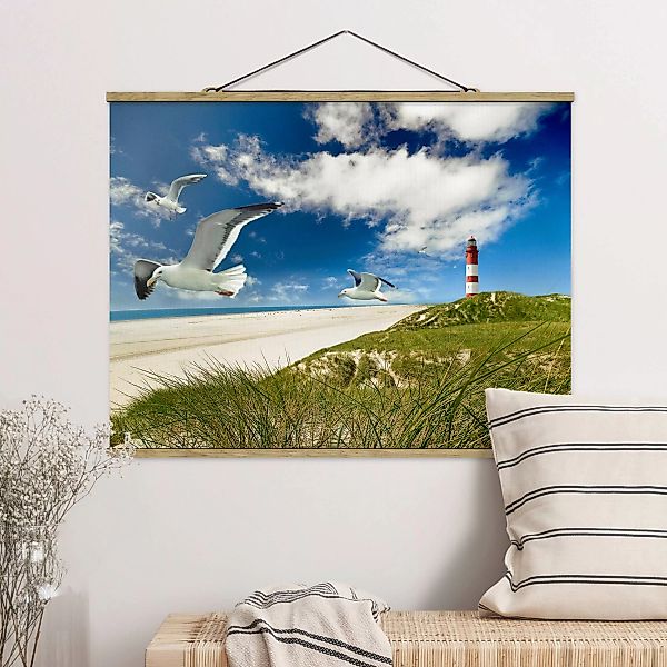 Stoffbild Strand mit Posterleisten - Querformat Dune Breeze günstig online kaufen