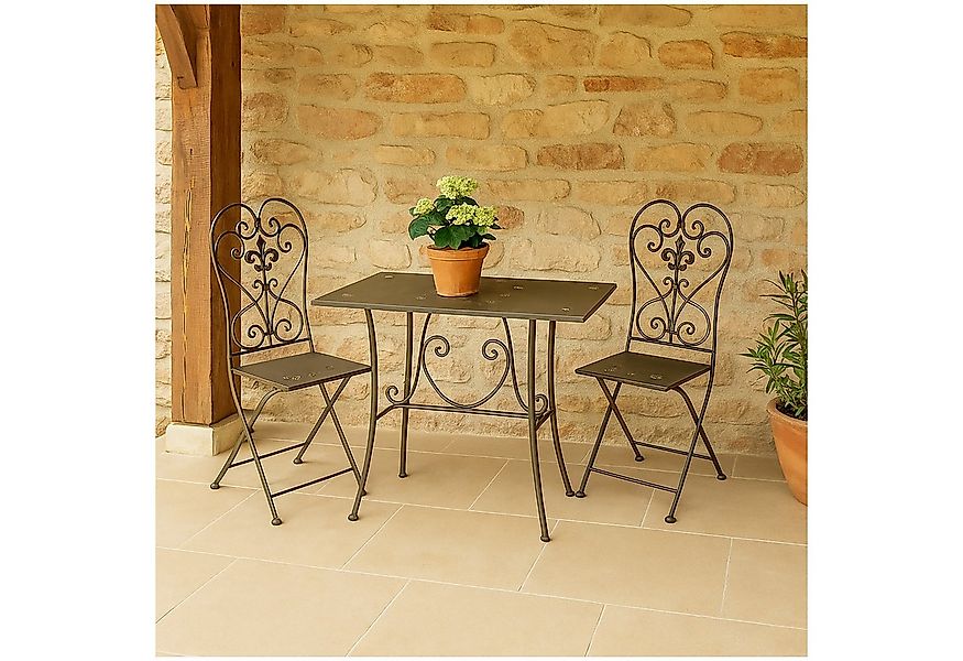 HTI-Living Gartentisch Metalltisch Braun Lily (Stück, 1-St., 1 Tisch), Gart günstig online kaufen