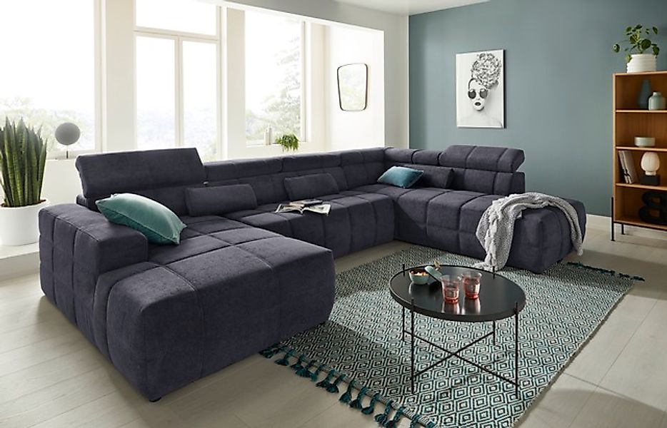 DOMO collection Wohnlandschaft Brandon viele Bezugsarten, incl. Nierenkisse günstig online kaufen