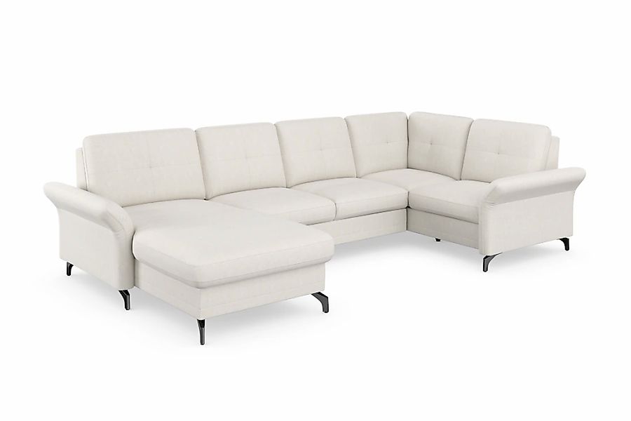 PLACES OF STYLE Wohnlandschaft »Calando U-Form« wahlweise mit Bettfunktion, günstig online kaufen