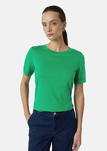 Comma Kurzarmshirt Strickjersey-Shirt im Slim Fit günstig online kaufen