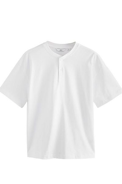 Next T-Shirt Relaxed Fit T-Shirt mit Grandad-Kragen (1-tlg) günstig online kaufen