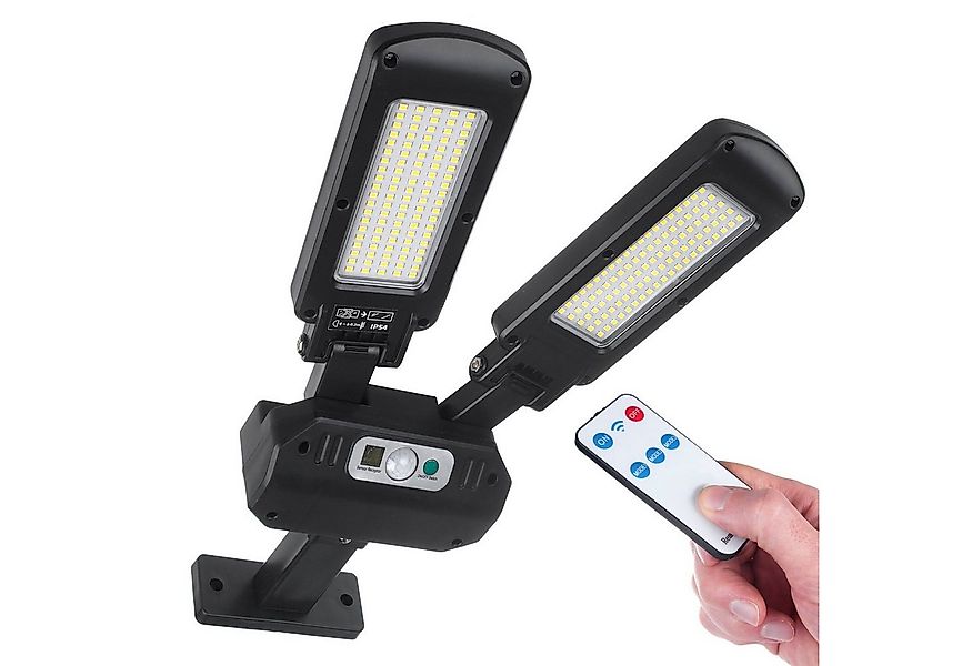 Maclean LED Solarleuchte MCE447, Kaltweiß, Solar Straßenlampe 5W 2x 450 Lum günstig online kaufen