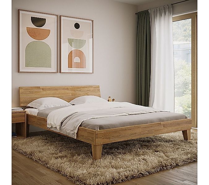 skølm Massivholzbett Asgard aus Eiche (geölt), Holzbett verfügbar in 120/14 günstig online kaufen