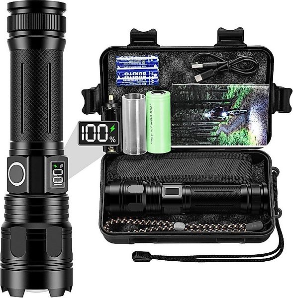 Kityhome Taschenlampe LED Aufladbar, 20000 Lumen LED Taschenlampe Extrem He günstig online kaufen