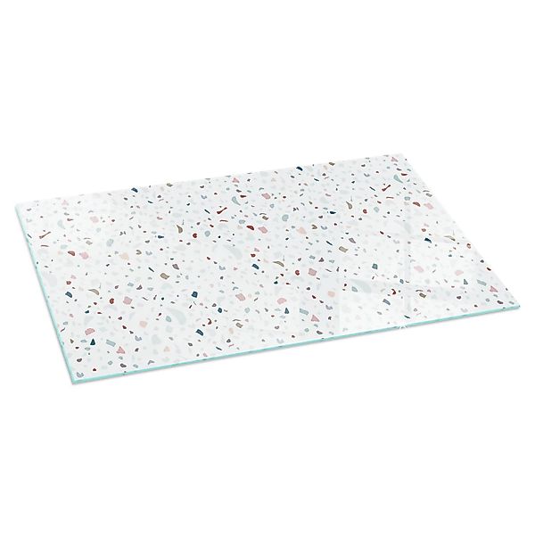 Tulup Glasplatte für Kamin Muster mit Kleinen Formen Glasbodenplatte für Ka günstig online kaufen