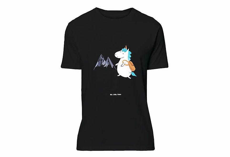 Mr. & Mrs. Panda T-Shirt Einhorn Bergsteiger - Schwarz - Geschenk, Shirt, D günstig online kaufen