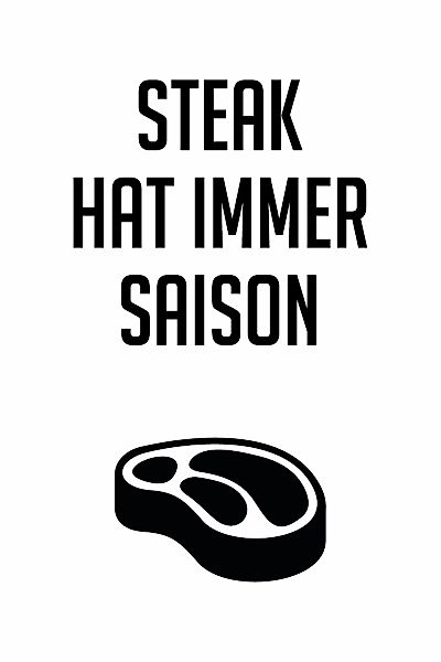 queence Wanddekoobjekt "Steak", Stahlschild, Blechschild, Spruch, Witzig, W günstig online kaufen