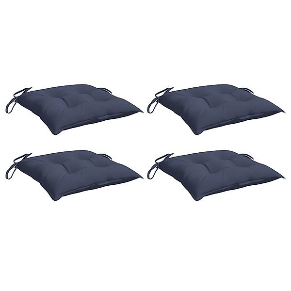 vidaXL Sitzauflage Stuhlkissen 4 Stk. Marineblau günstig online kaufen