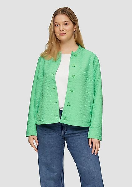 s.Oliver Sweatjacke Indoor-Jacke Strukturierter Blouson mit Stehkragen und günstig online kaufen