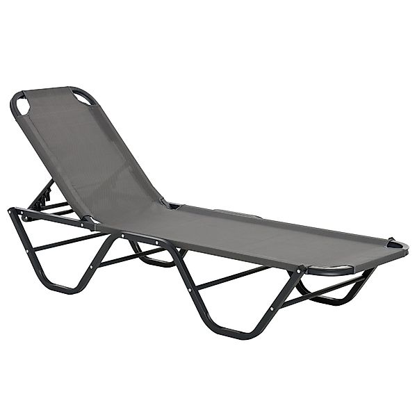 Outsunny Gartenliege Sonnenliege mit verstellbarer Rückenlehne günstig online kaufen