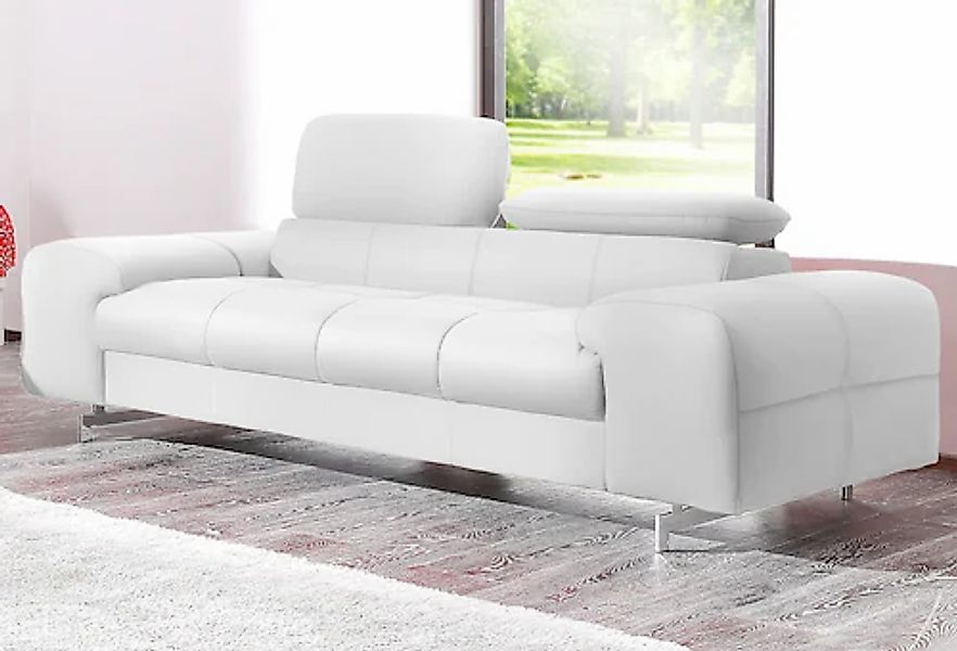 COTTA 2-Sitzer »Chef«, Big-Sofa mit Kopfteilverstellung, edle Metallkufen günstig online kaufen
