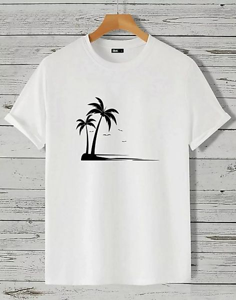 RMK T-Shirt Herren Shirt Rundhals kurzarm "Palme Insel The Beach" Motiv in günstig online kaufen