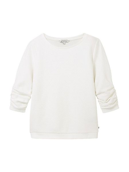 TOM TAILOR Denim Sweatshirt (1-tlg) Drapiert/gerafft günstig online kaufen