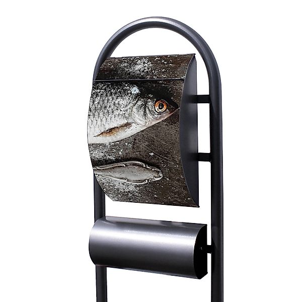 Banjado Standbriefkasten Hammerschlag Optik Größe 150x47x22cm Postkasten Fr günstig online kaufen