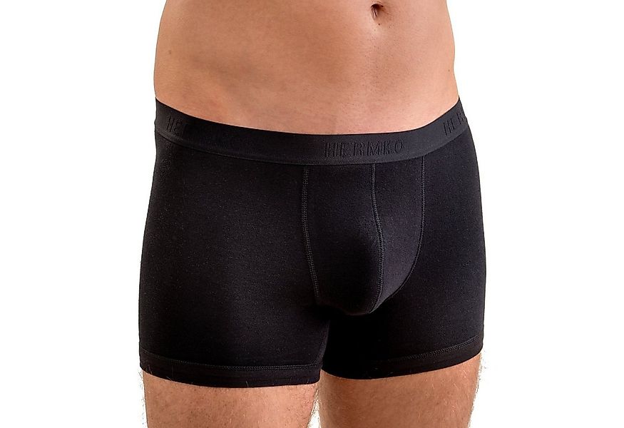 HERMKO Boxer 8950 mit Webbund, Bio-Baumwolle/Elastan, kurzem Bein, Feinripp günstig online kaufen