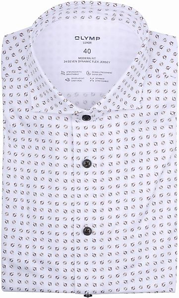 OLYMP Luxor Hemd mit Musterdruck - Größe 43 günstig online kaufen