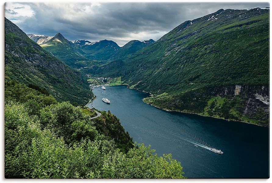 Artland "Blick auf den Geirangerfjord Norwegen" Küste 1 Stk. tlg. als Alubi günstig online kaufen