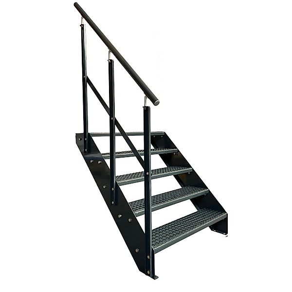 Kaminbau Mierzwa Außentreppe Premium Treppe Anthrazit günstig online kaufen
