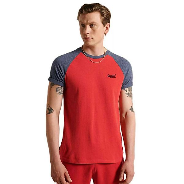 Superdry Orange Label Baseball Kurzarm T-shirt S Risk Red Marl günstig online kaufen