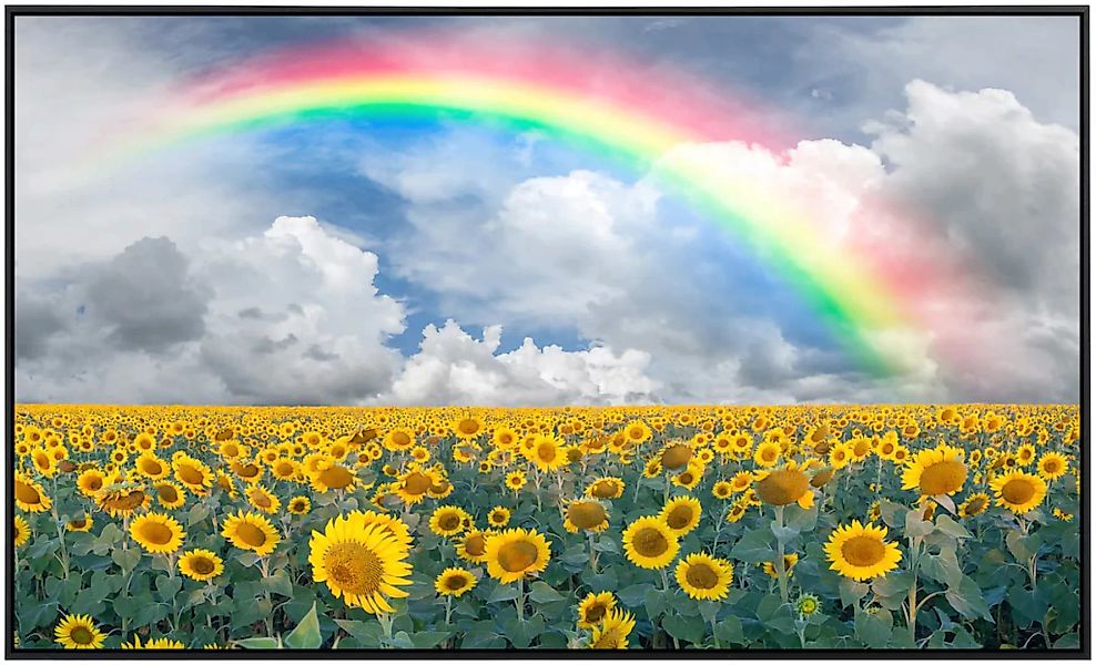Papermoon Infrarotheizung »Regenbogen Sonnenblumen«, sehr angenehme Strahlu günstig online kaufen
