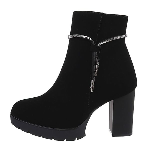 Ital-Design Damen Elegant High-Heel-Stiefelette (84633899) Blockabsatz günstig online kaufen