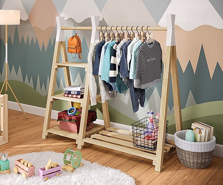 Bellabino Kleiderständer Ryck, (Kindergarderobe inkl. 3 günstig online kaufen