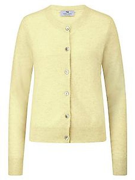 Strickjacke aus 100% Kaschmir Peter Hahn gelb günstig online kaufen