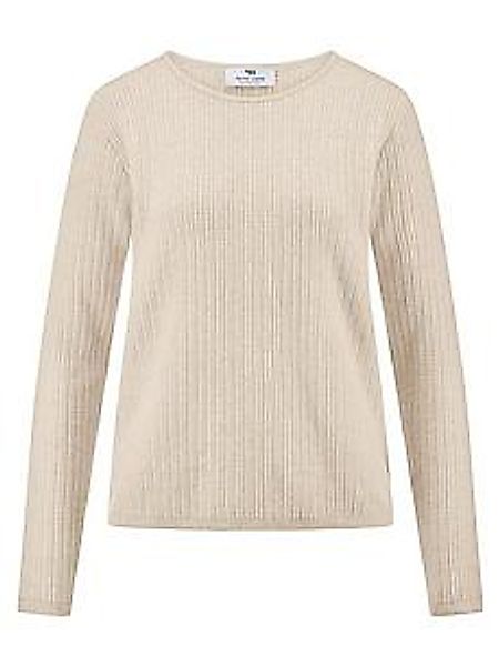 Rundhals-Pullover 1/1-Arm aus 100% Kaschmir Peter Hahn beige günstig online kaufen