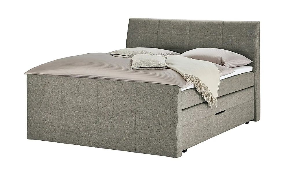 Boxspringbett mit Bettkasten und Topper Baron ¦ beige ¦ Maße (cm): B: 188 H günstig online kaufen