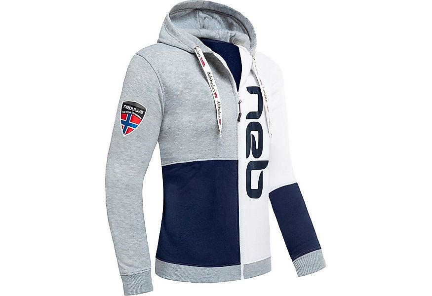 Nebulus Sweatjacke NEBSTER, P6111 - Herren, navy-weiß-grau, XXL günstig online kaufen