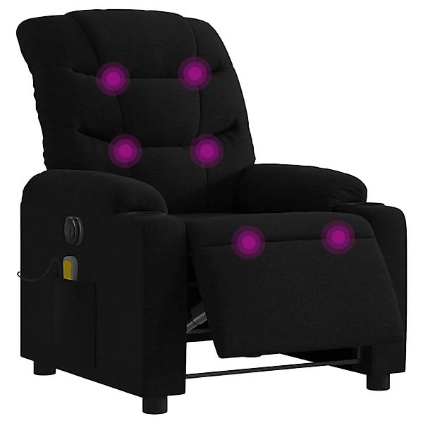 vidaXL Sessel Massagesessel Elektrisch Schwarz Stoff günstig online kaufen