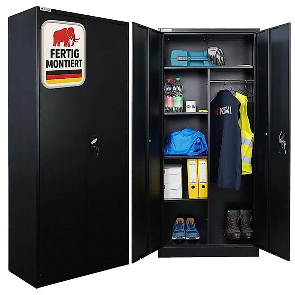 PROREGAL Flügeltürenschrank ELEPHANT Komplett Montiert 2 Türen Abschließbar günstig online kaufen