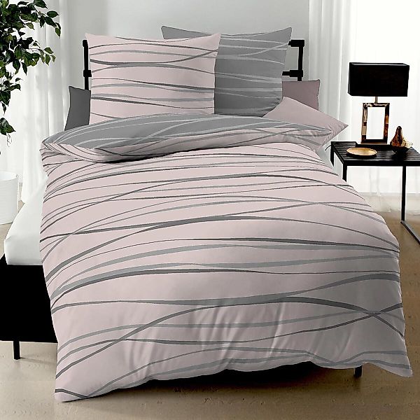 TRAUMSCHLAF Bettwäsche Bibermotion rosa, Biber, 2 günstig online kaufen