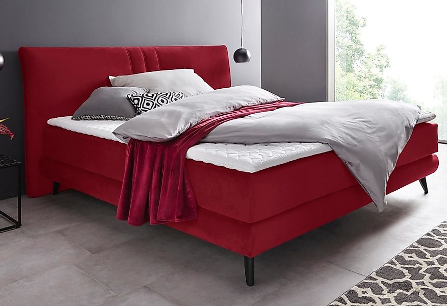 Places of Style Boxspringbett "Skien", incl. Kaltschaumtopper, 2 Härtegrade günstig online kaufen