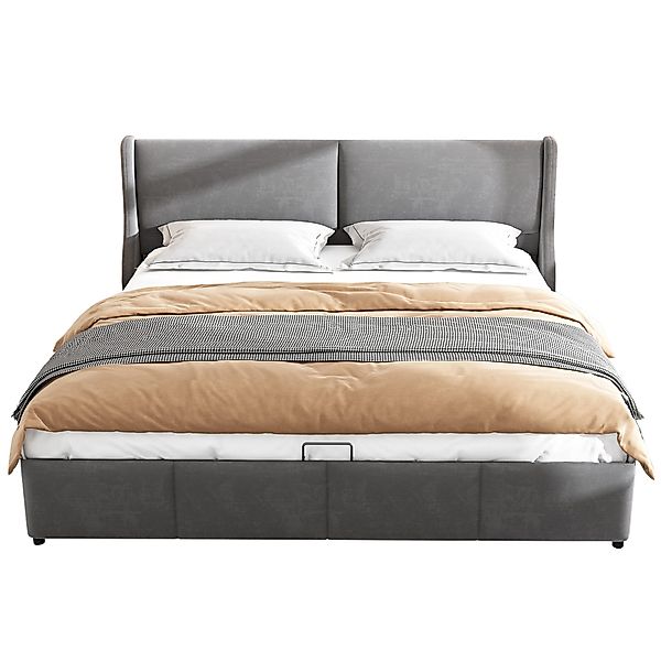 Flieks Polsterbett, Samt Hydraulisches Funktionsbett Doppelbett günstig online kaufen