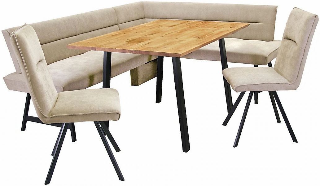 Home affaire Eckbankgruppe "Sava" Set, 4 Stk. tlg. Eckbank mit Wellenfederu günstig online kaufen