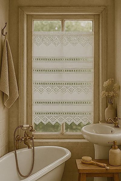 HOSSNER - ART OF HOME DECO Scheibengardine 40x70 cm (1 St), blickdicht, Bau günstig online kaufen