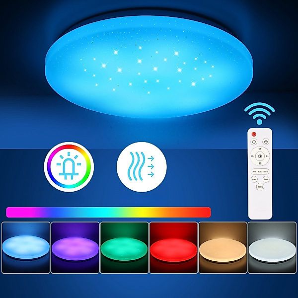 OULENBIYAR Deckenleuchte RGB LED Deckenleuchte, 36W günstig online kaufen
