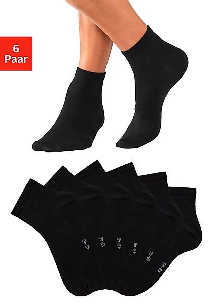 Bench. Kurzsocken Packung, 6 Stk. tlg. mit eingestricktem Markenlogo im Bün günstig online kaufen