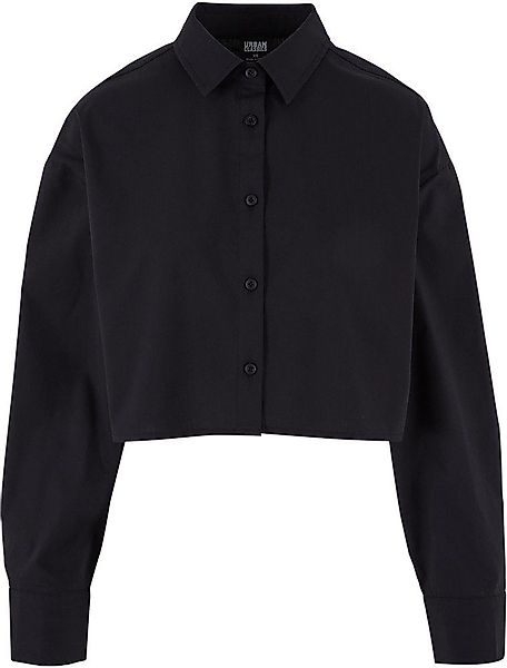 URBAN CLASSICS Langarmhemd Ladies Cropped Oversized günstig online kaufen