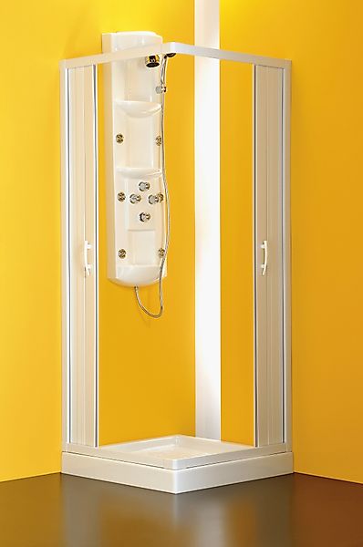 Forte Eckdusche, BxT: 75x90 cm, Kunststoff, günstig online kaufen