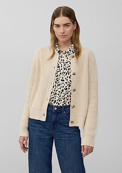 s.Oliver Cardigan Strickjacke Cardigan aus Baumwollmix in Ripp-Optik günstig online kaufen