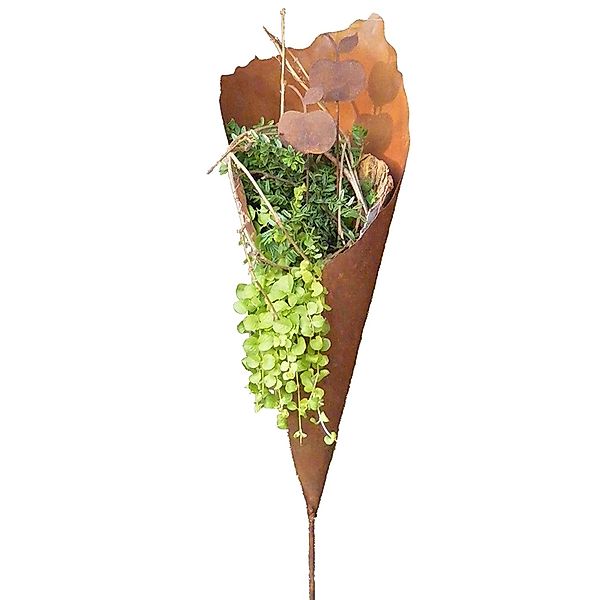 Rostikal Gartenstecker Gartendeko Metall Pflanztüte Beetstecker günstig online kaufen