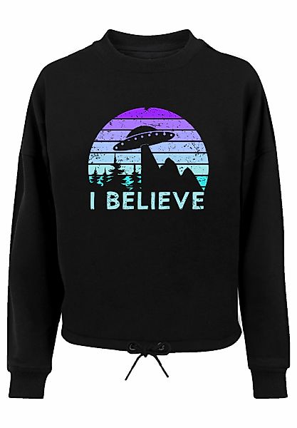 F4NT4STIC Sweatshirt "I BELIEVE UFO Alien Raumschiff Retro" Premium Qualitä günstig online kaufen