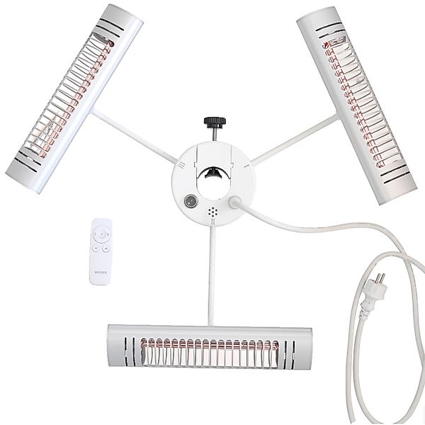 Vasner Heizstrahler "Sonnenschirm, silber, Umbrella X30" 3.000 W mit Fernbe günstig online kaufen