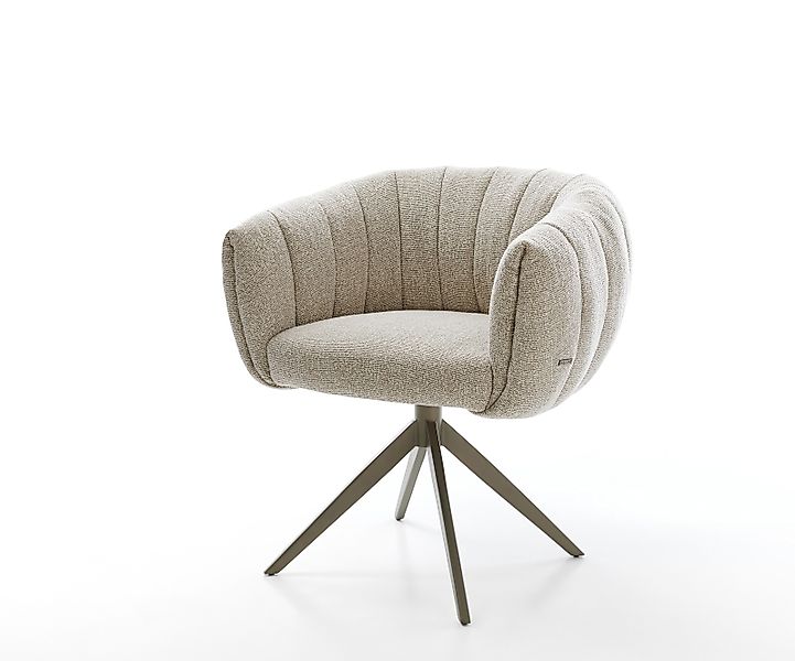 Drehstuhl Jada-Flex Webstoff Soft Beige Kreuzgestell breit Effektfinish Tit günstig online kaufen